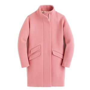 Pink J Crew Cocoon Coat